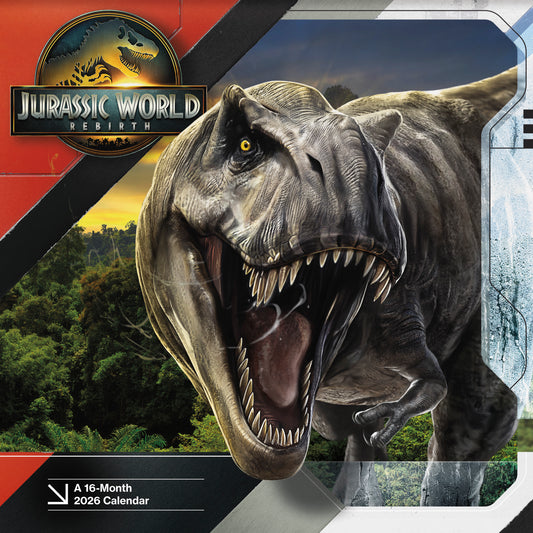 Jurassic World: Rebirth 2026 Wall Calendar