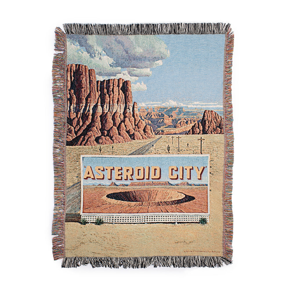 Asteroid City Poster Woven Blanket