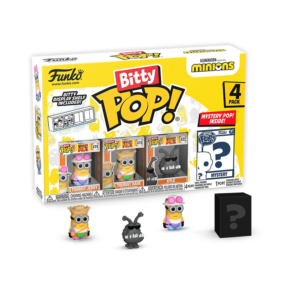 Minions Tourist Dave Bitty POP 4 Pack