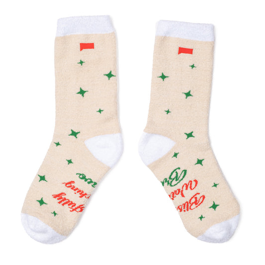 Bravo Blissfully Watching Bravo Fuzzy Holiday Socks