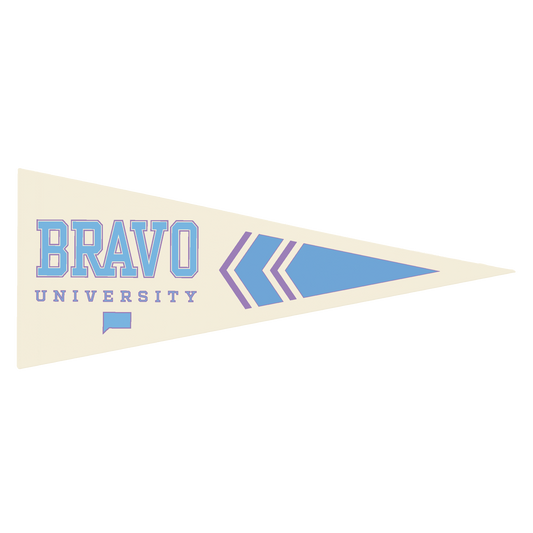 Bravo Gear Pennant Bravo University White