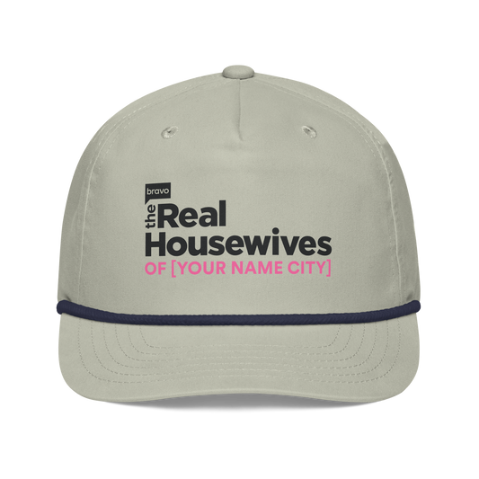 The Real Housewives Personalized Rope Cap Lt Gray/navy