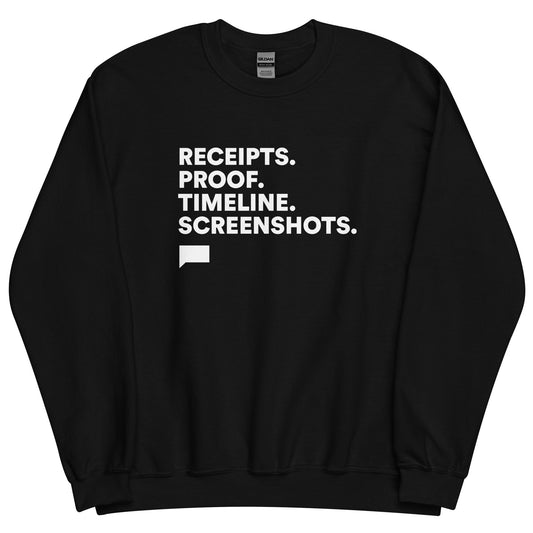 The Real Housewives of Salt Lake City Checklist Crewneck  Black