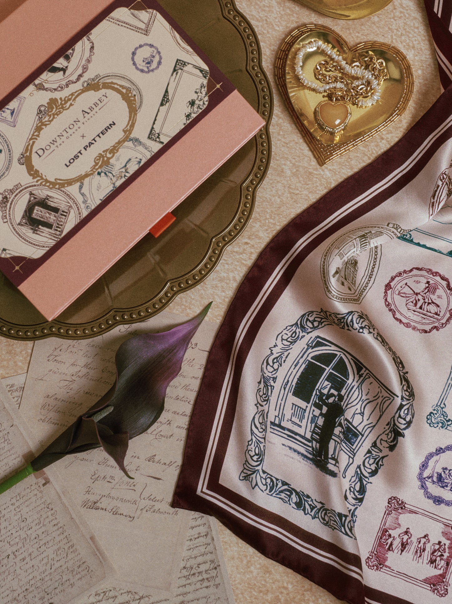 Lost Pattern x Downton Abbey: The Grand Finale Silk Scarf