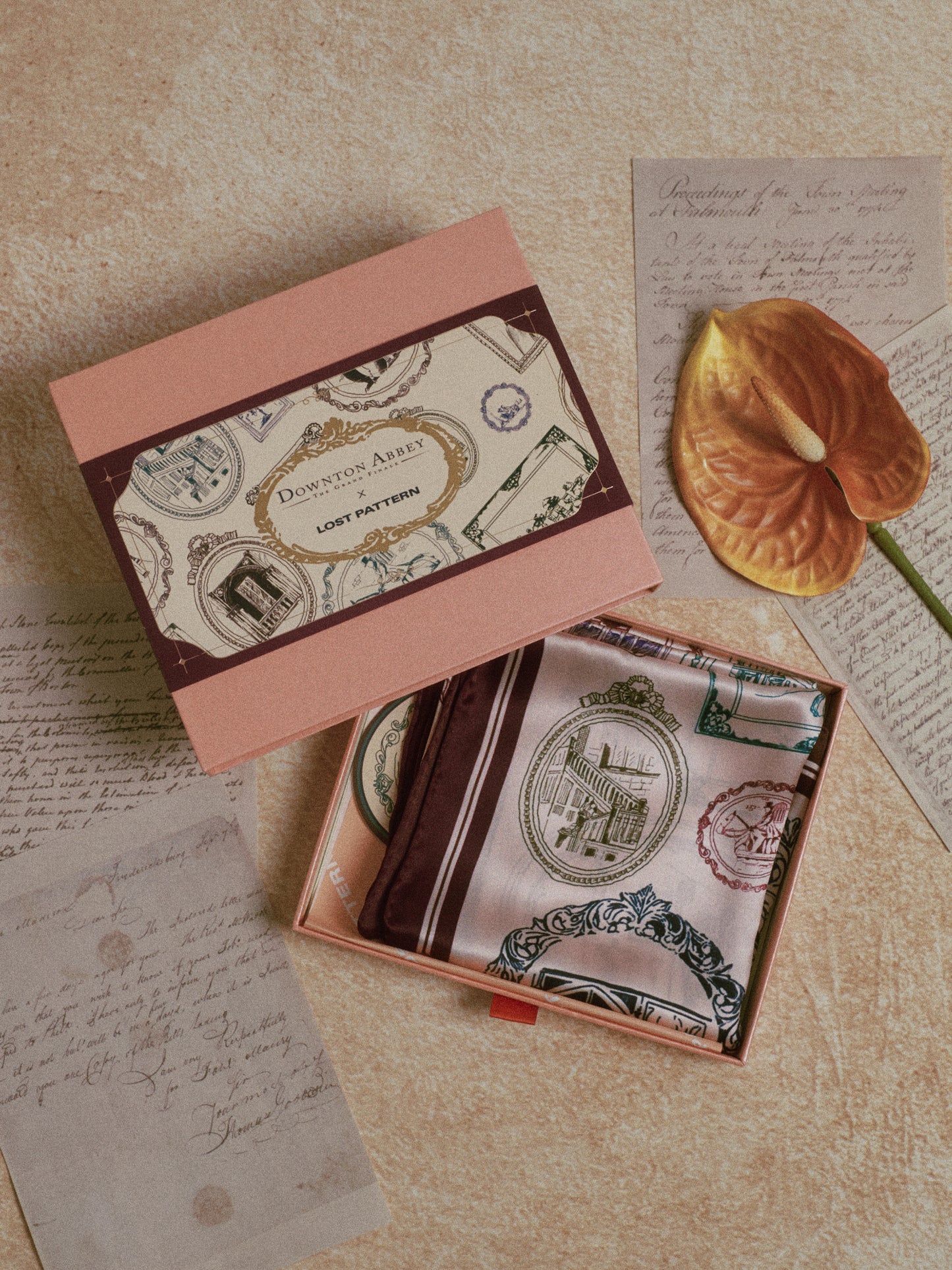 Lost Pattern x Downton Abbey: The Grand Finale Silk Scarf