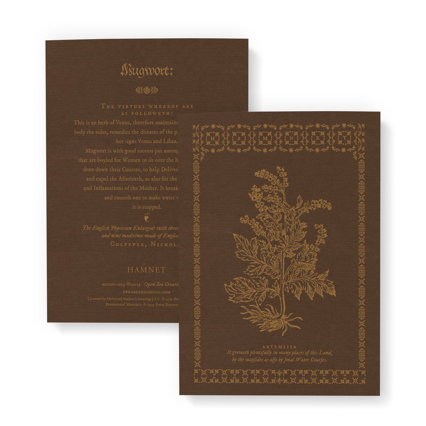 Hamnet x Open Sea Design: Herbs 3-Notebook Bundle