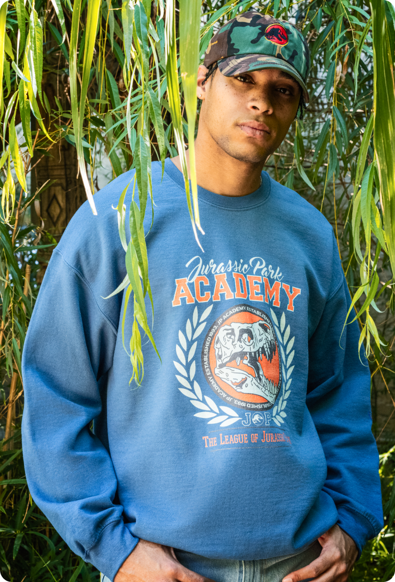Link to /products/jurassic-park-retro-varsity-academy-crewneck-sweatshirt