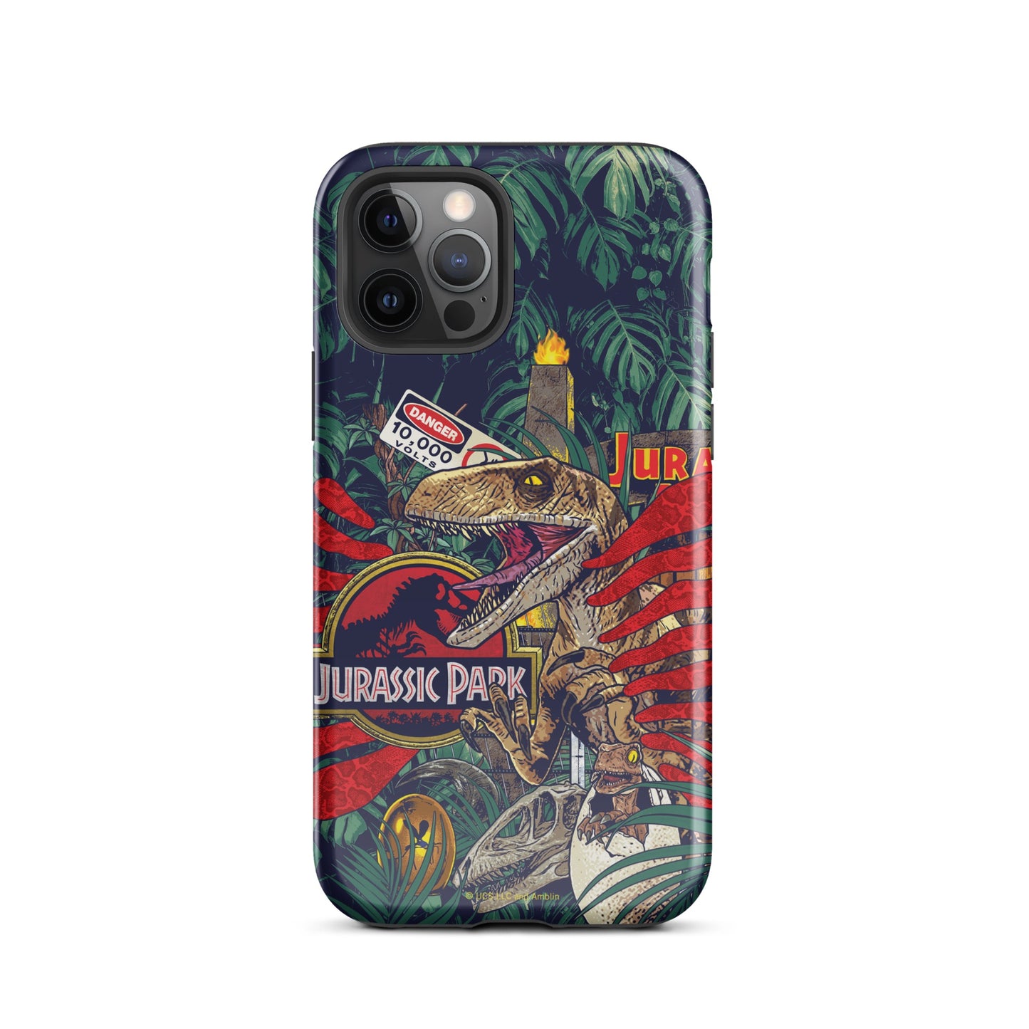 Jurassic Park Jungle Collage Tough Phone Case - iPhone
