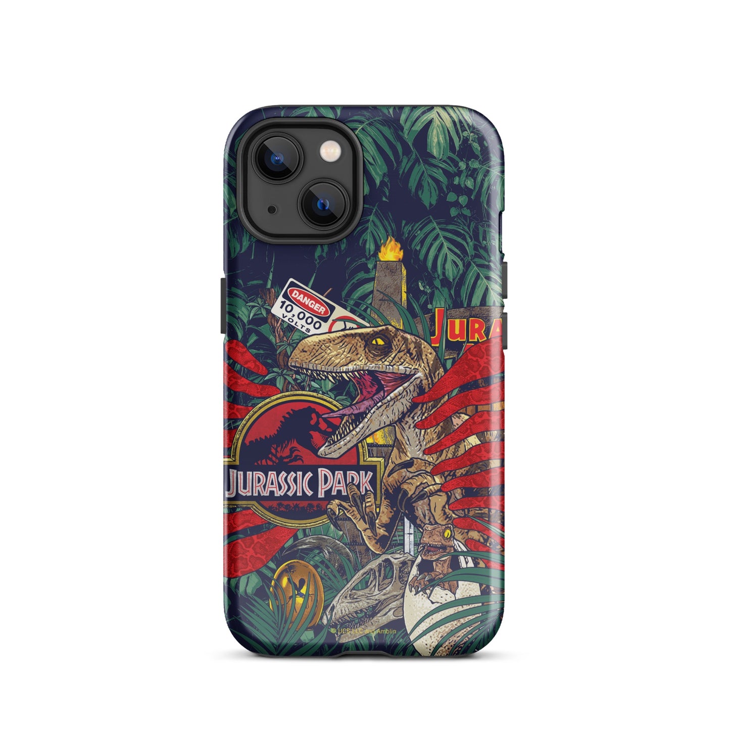 Jurassic Park Jungle Collage Tough Phone Case - iPhone