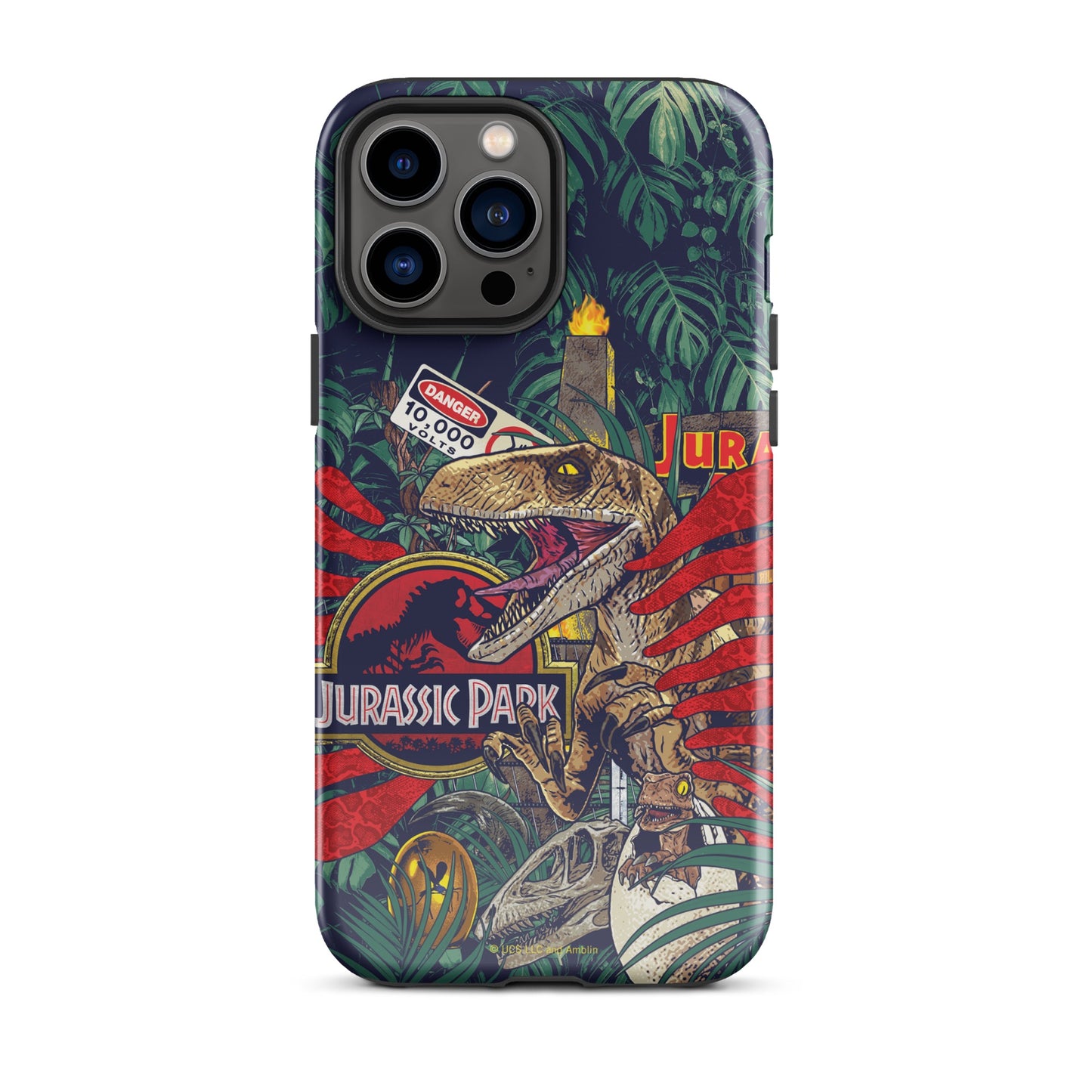 Jurassic Park Jungle Collage Tough Phone Case - iPhone