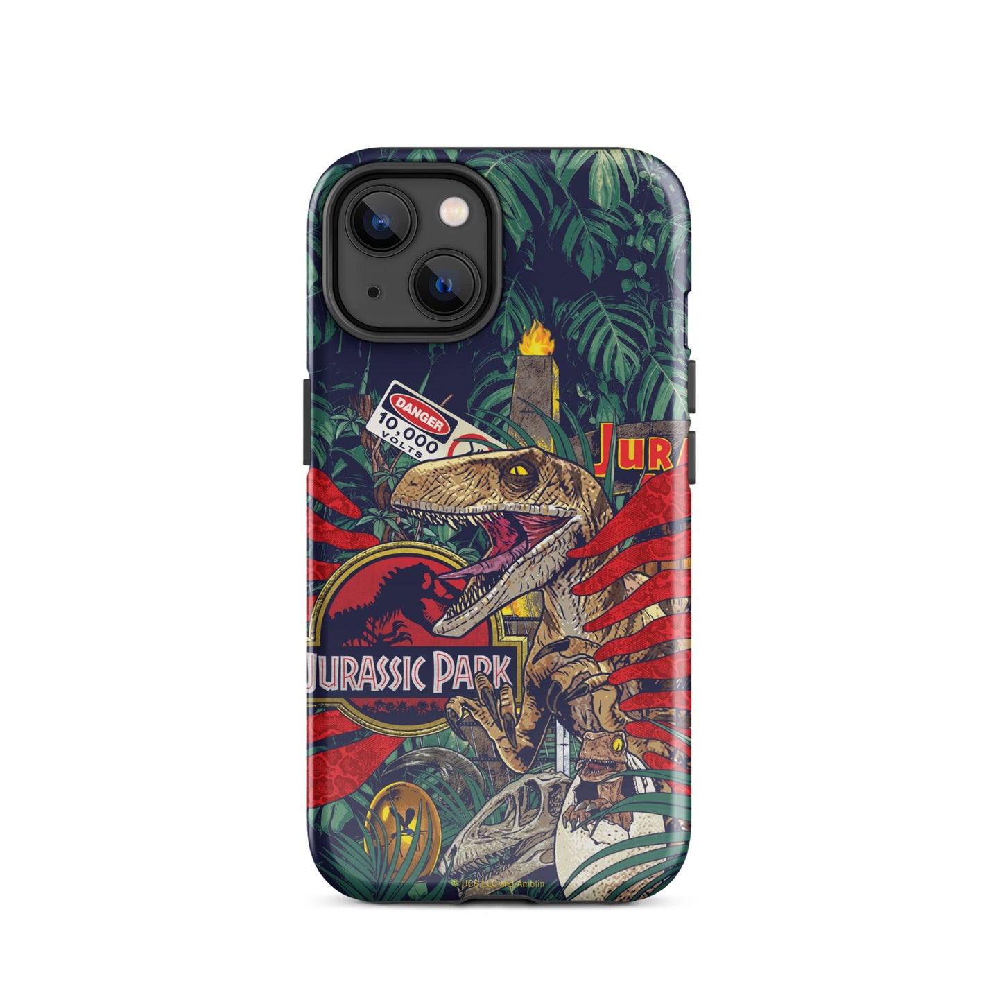 Jurassic Park Jungle Collage Tough Phone Case - iPhone