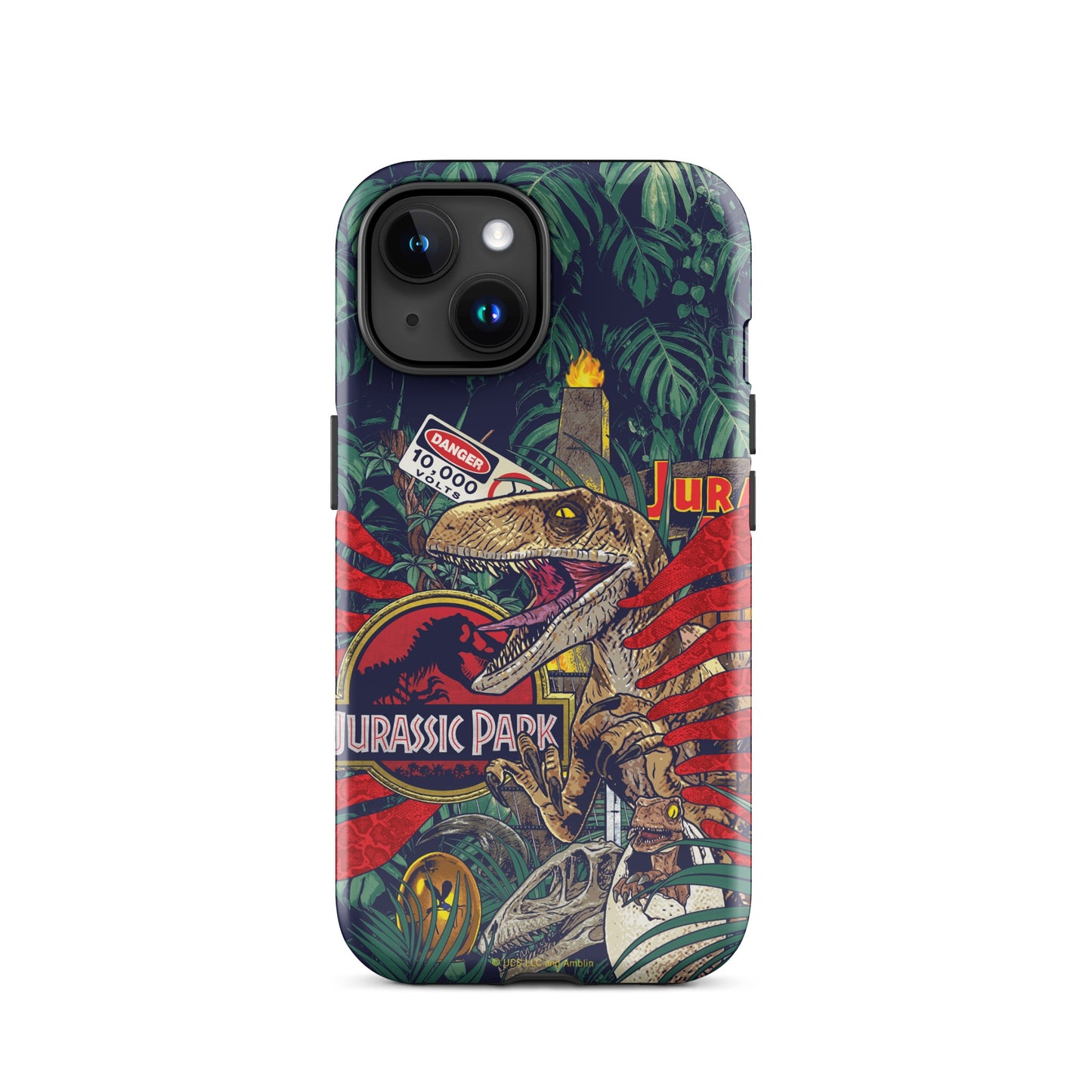 Jurassic Park Jungle Collage Tough Phone Case - iPhone