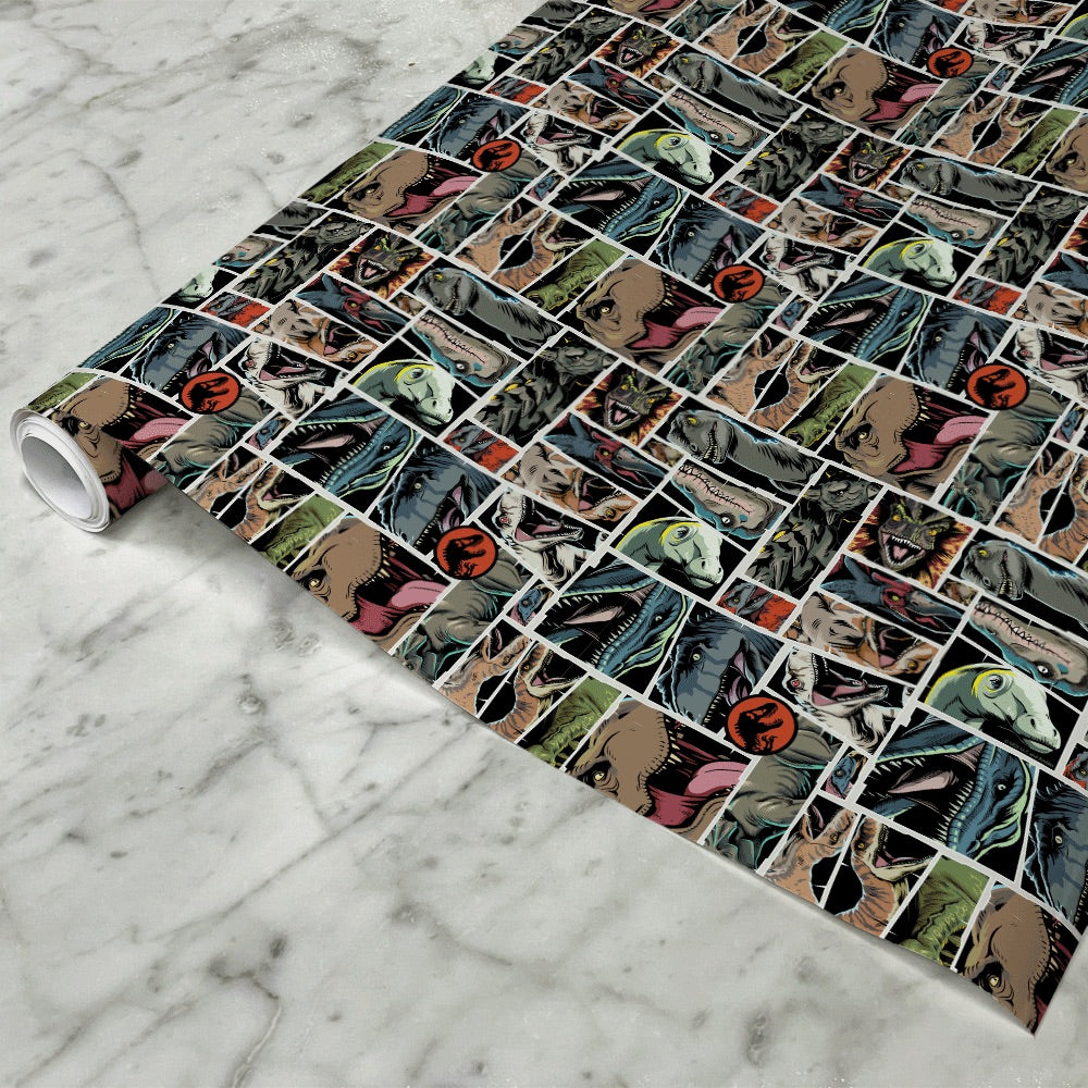 Jurassic Park Let's Rock & Roar Wrapping Paper