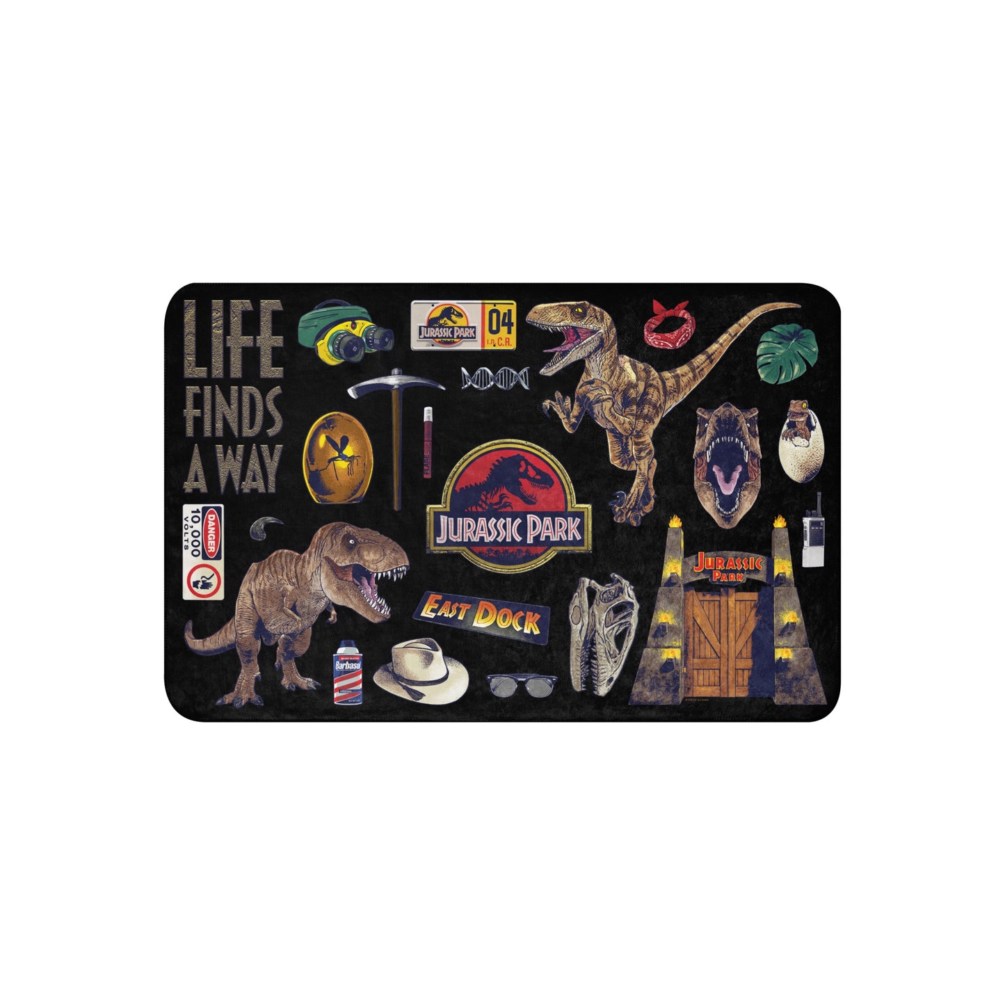Jurassic Park Icons Sherpa Blanket