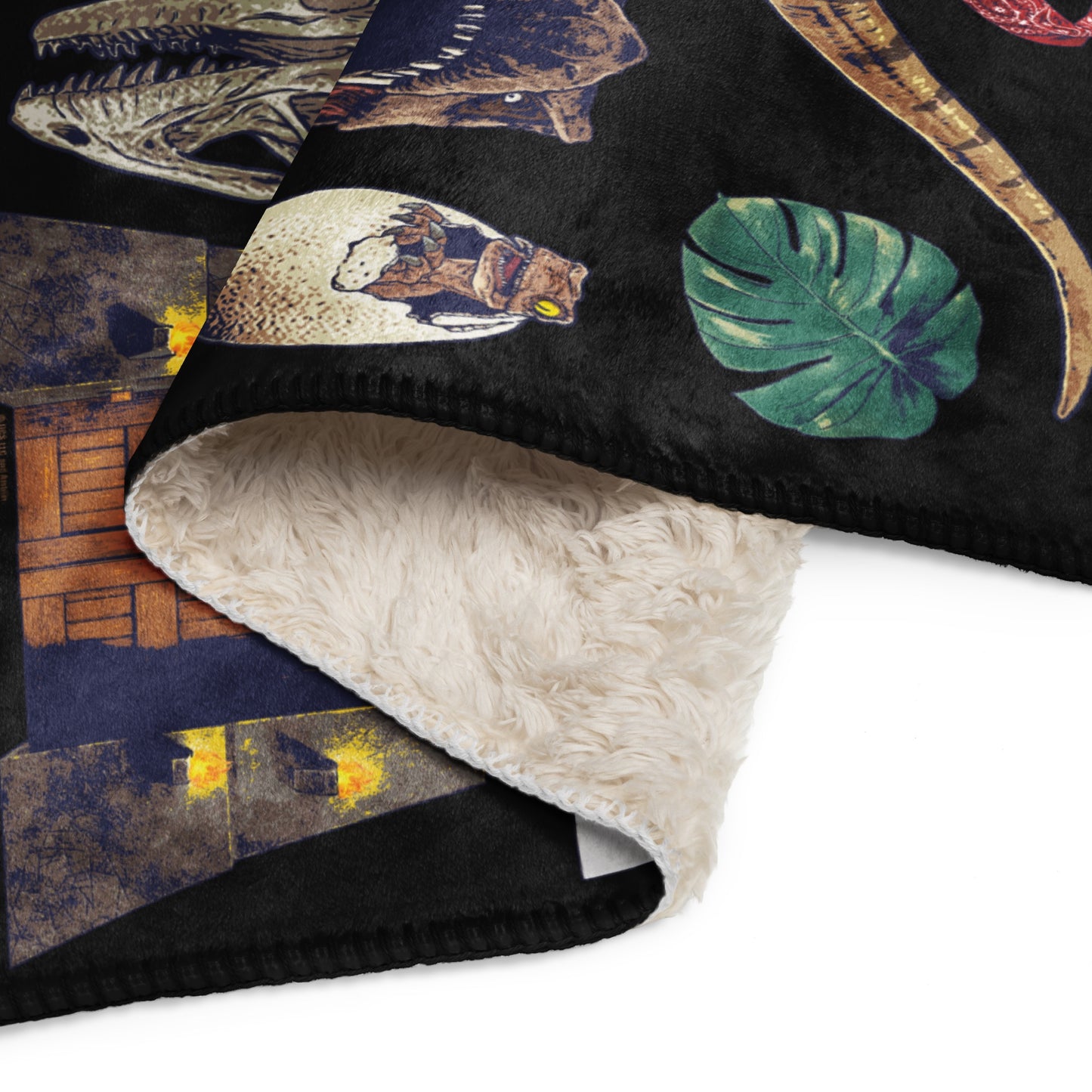 Jurassic Park Icons Sherpa Blanket