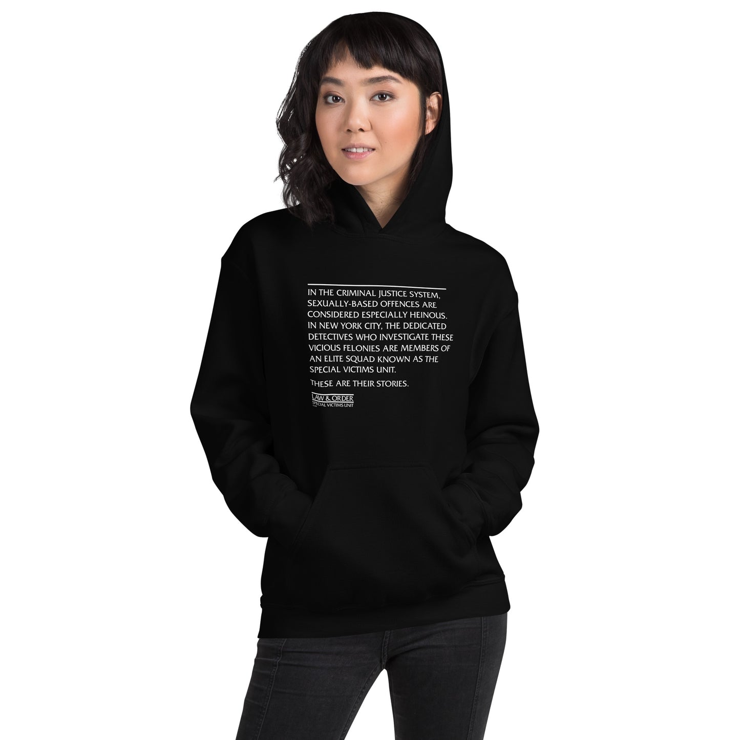 Law & Order Criminal Justice System Quote Fleece Hooded Sweatshirt