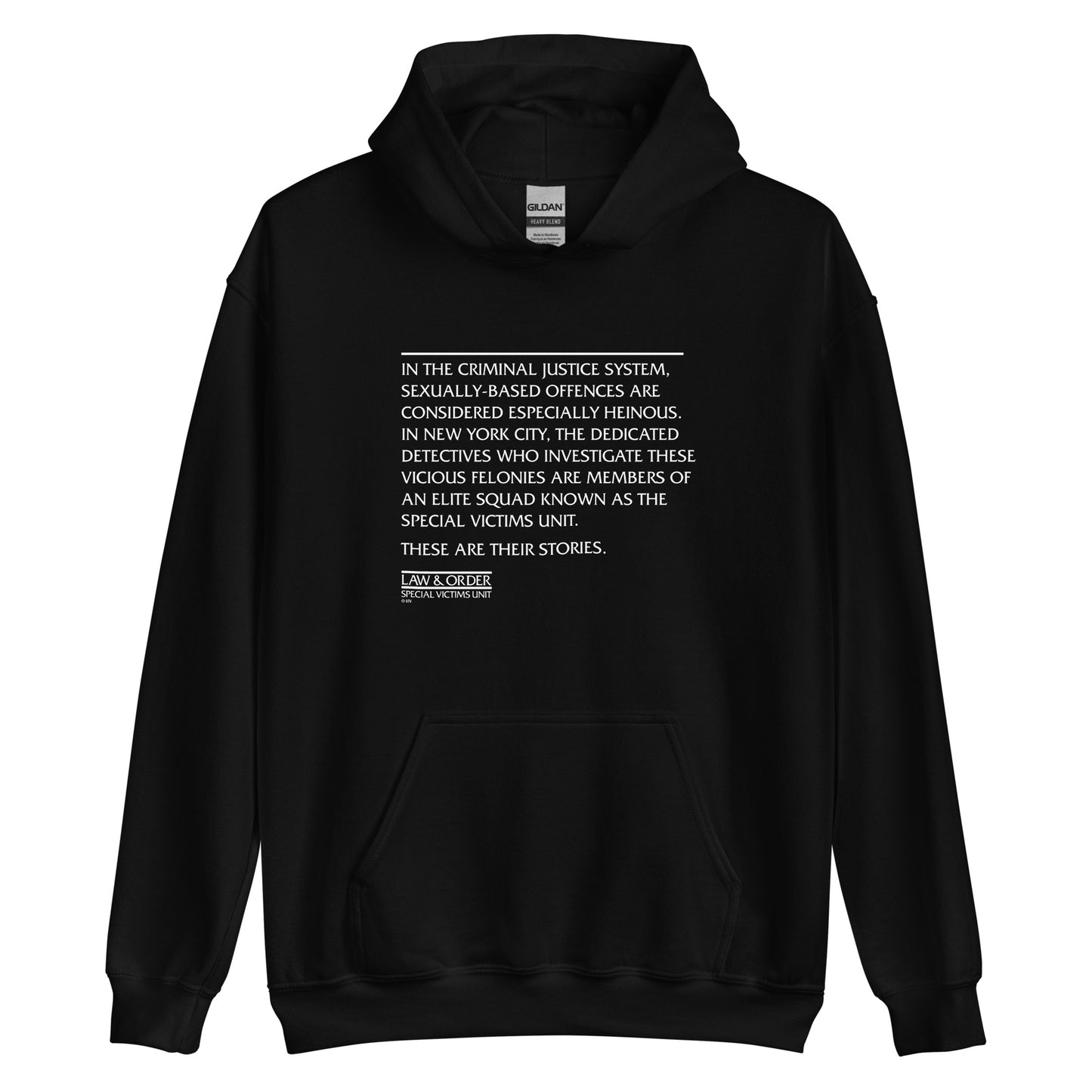 Law & Order Criminal Justice System Quote Fleece Hooded Sweatshirt