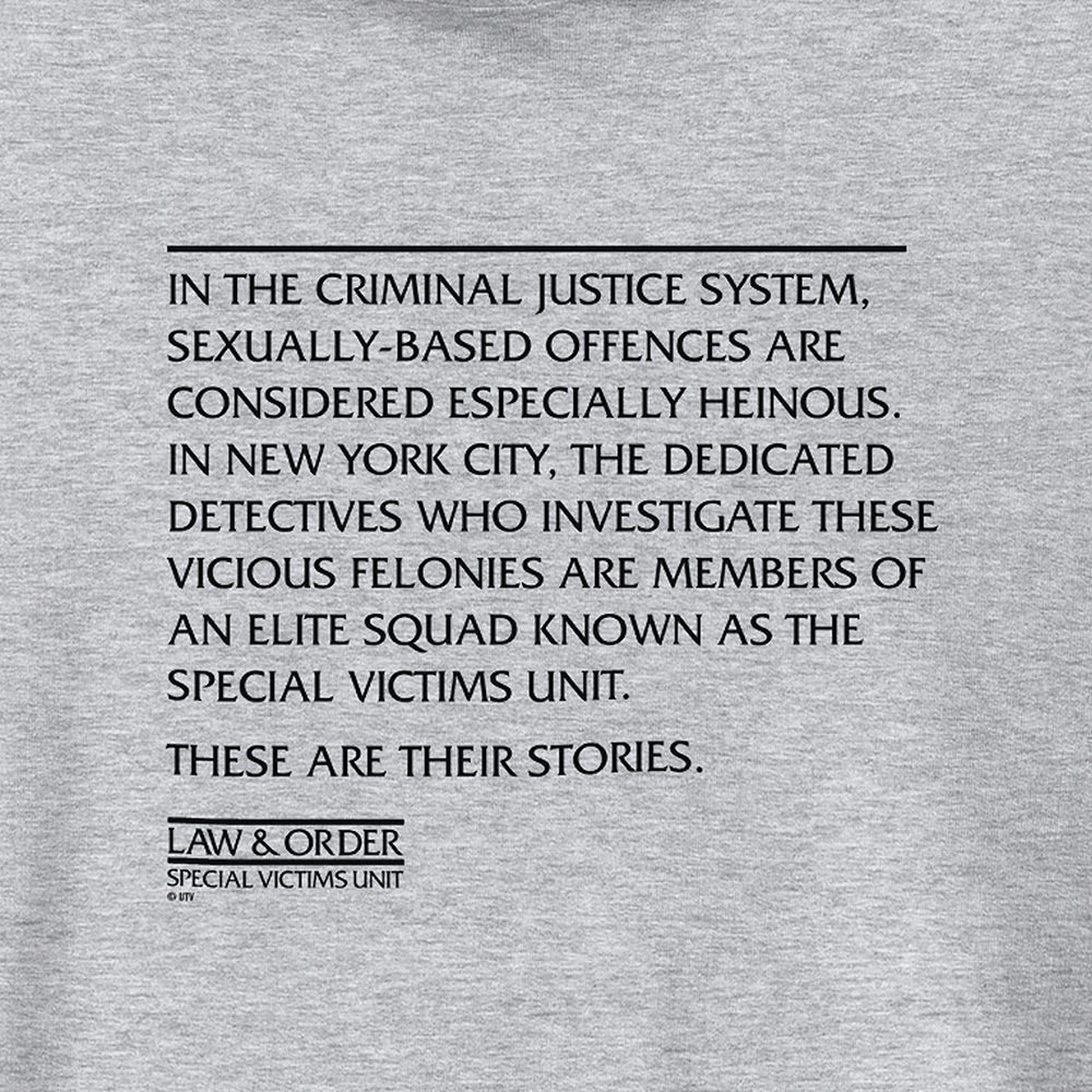 Law & Order Criminal Justice System Quote Fleece Hooded Sweatshirt