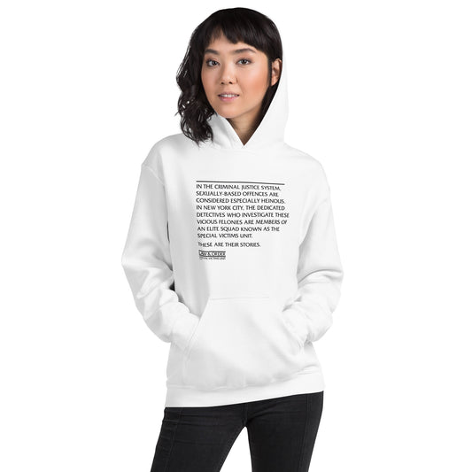 Law & Order Criminal Justice System Quote Fleece Hooded Sweatshirt