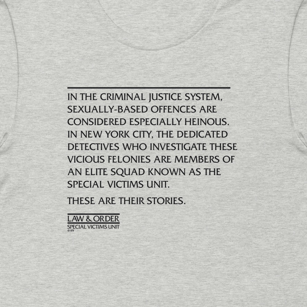 Law & Order Criminal Justice System Quote Adult Short Sleeve T-Shirt
