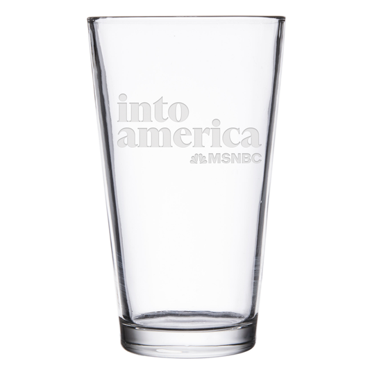 Into America Logo Laser Engraved Pint Glass
