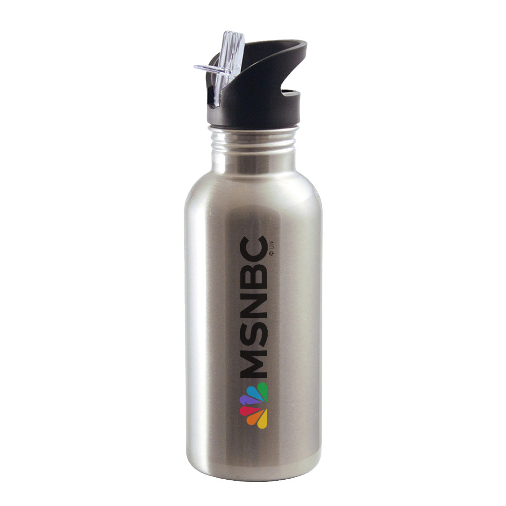 MSNBC Gear LOGO 20 oz Screw Top Water Bottle with Straw