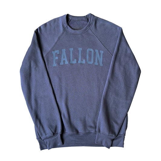 The Tonight Show Starring Jimmy Fallon Navy Tonal Foam Varsity Crewneck