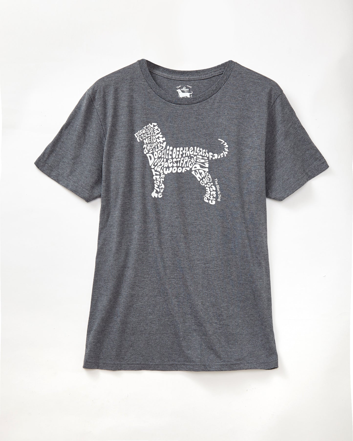 The Black Dog Adult Best Friends Short Sleeve Tee Grey