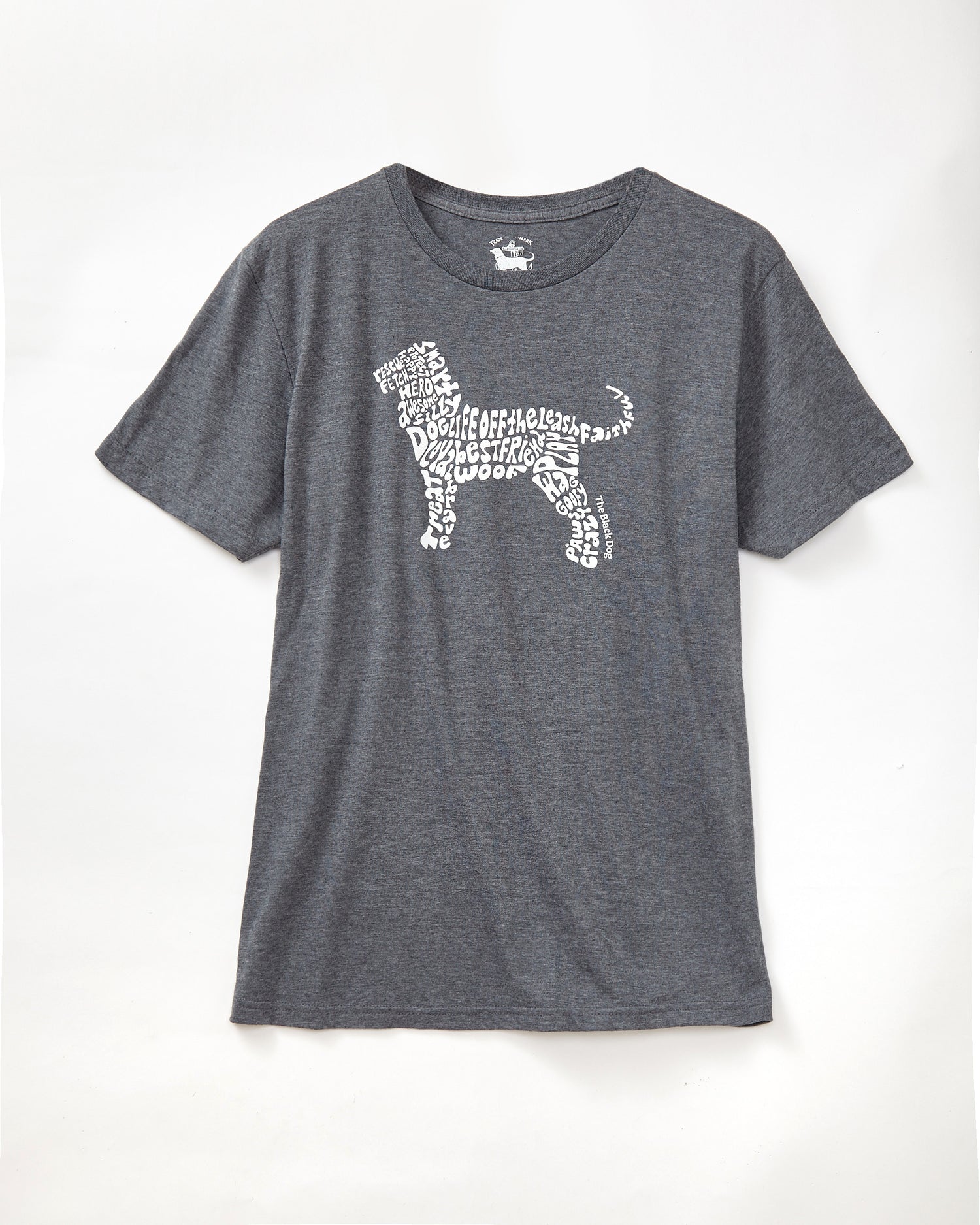 The Black Dog Adult Best Friends Short Sleeve Tee Grey