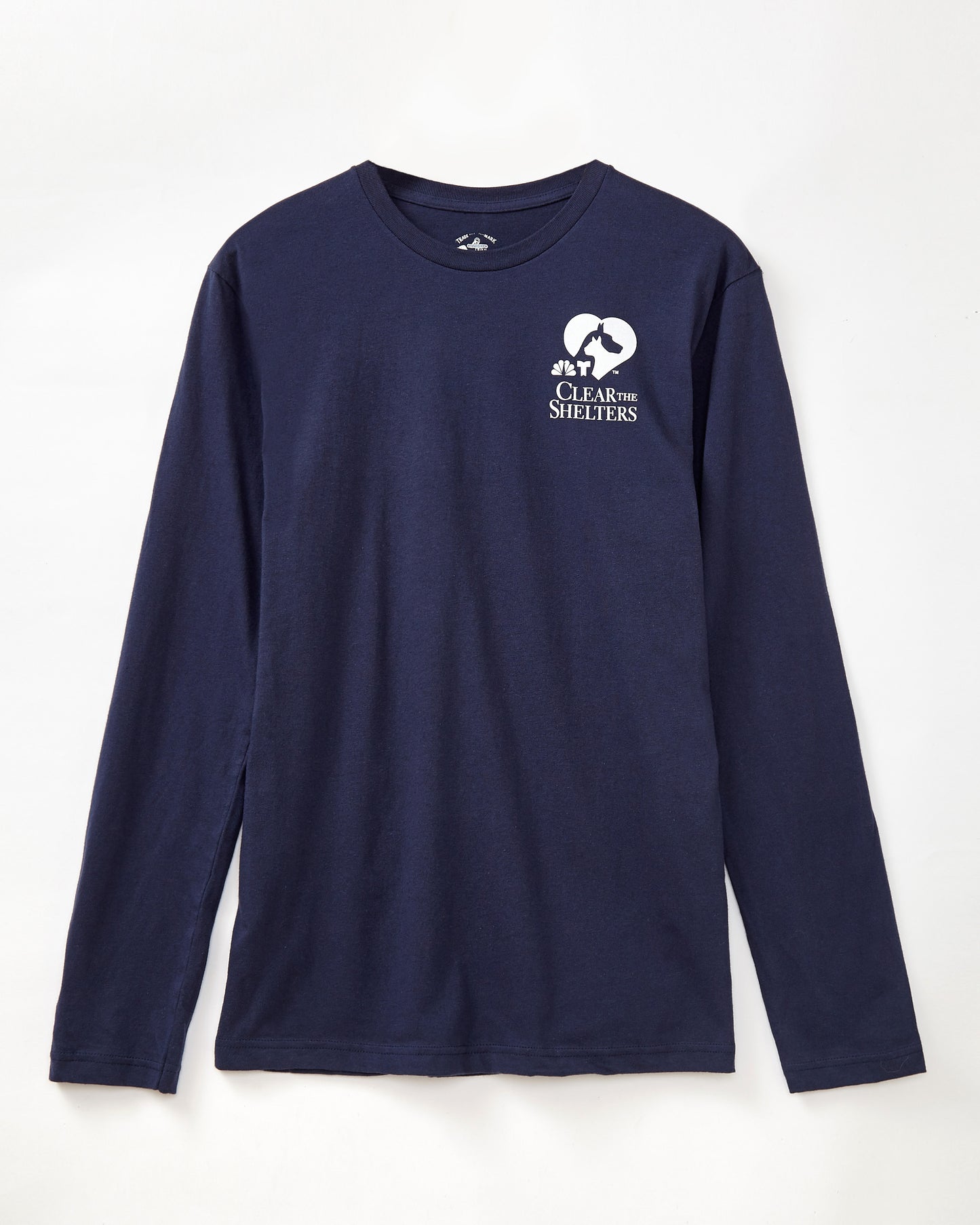 The Black Dog Adult Rescue Mission Long Sleeve Tee Dark Navy