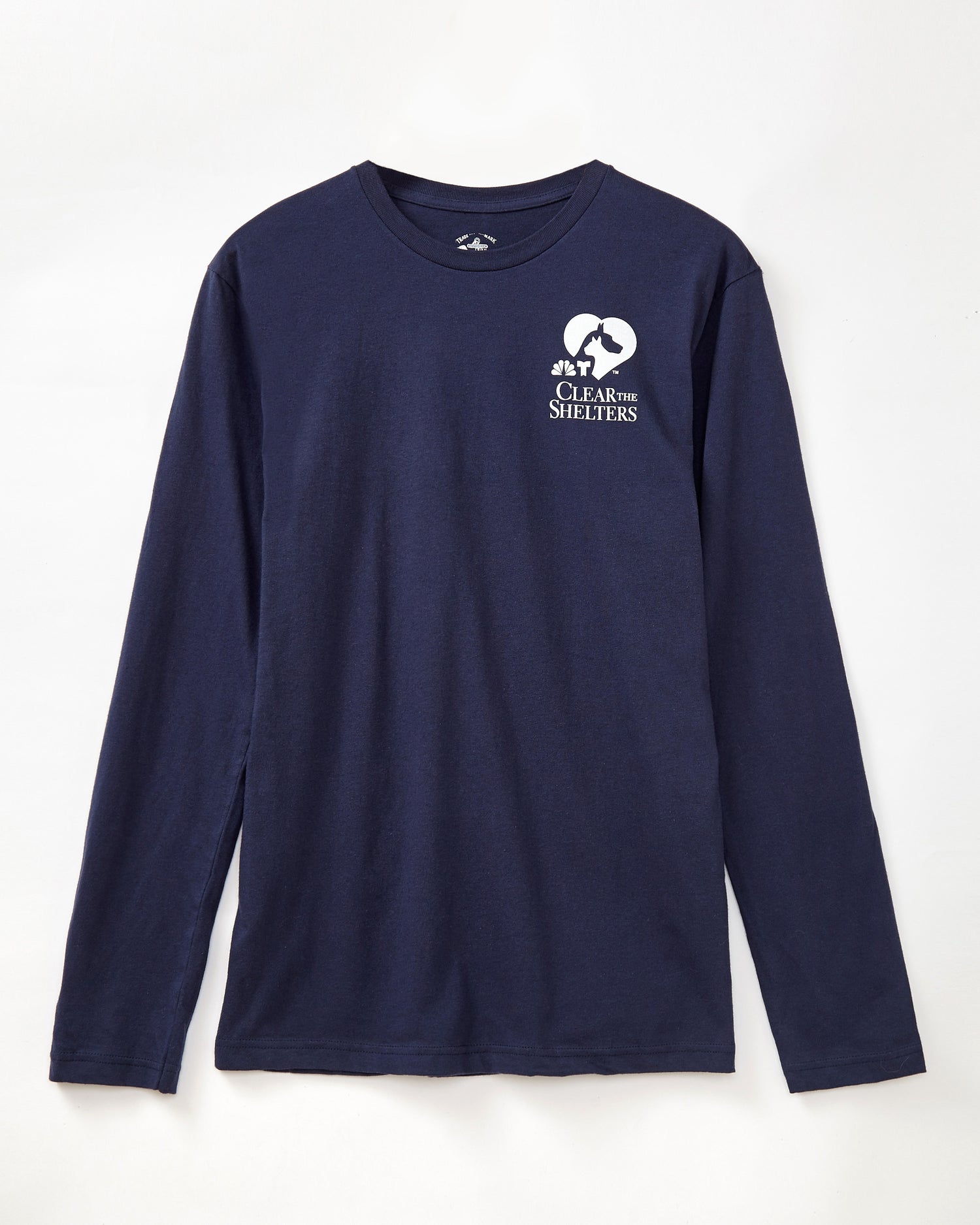 The Black Dog Adult Rescue Mission Long Sleeve Tee Dark Navy