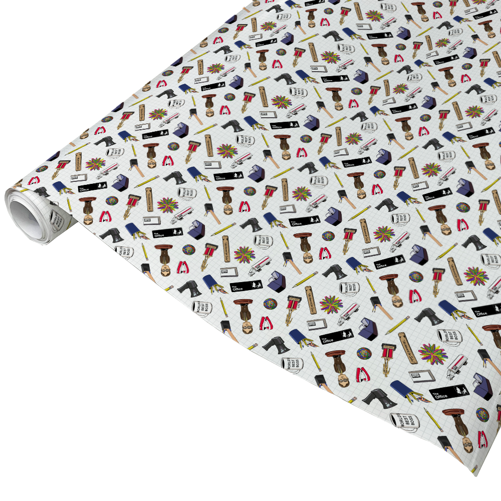 The Office Icons Pattern Wrapping Paper