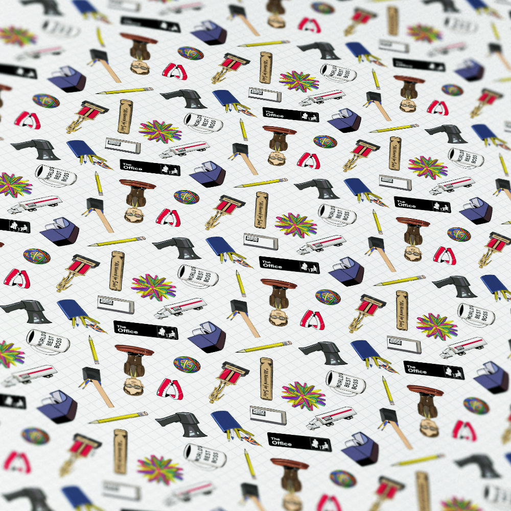 The Office Icons Pattern Wrapping Paper
