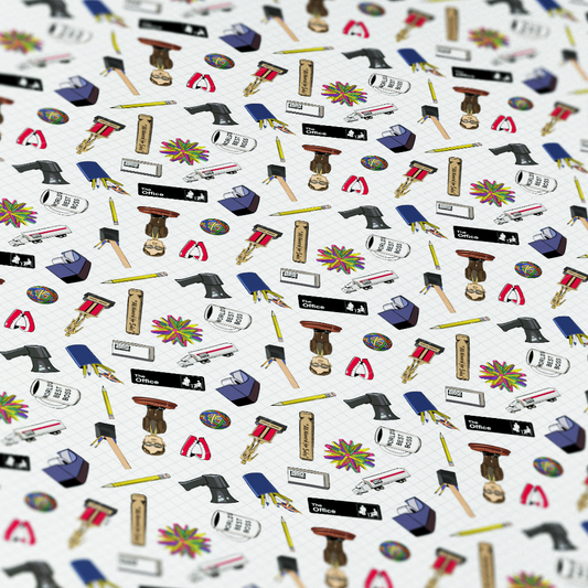 The Office Icons Pattern Wrapping Paper