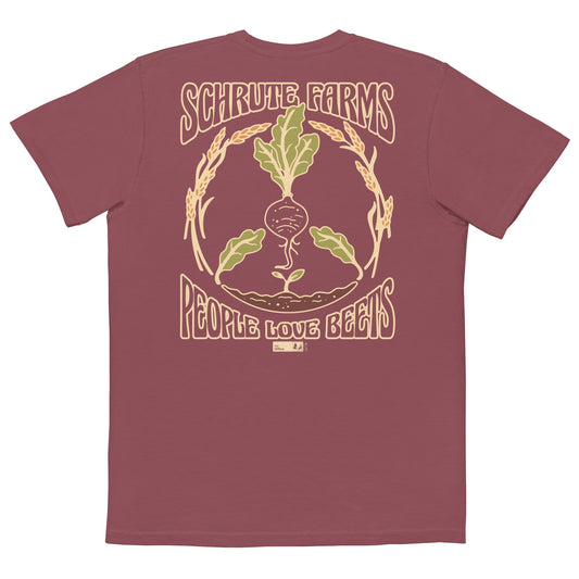 The Office Schrute Farms Hippie Comfort Colors Pocket T-Shirt