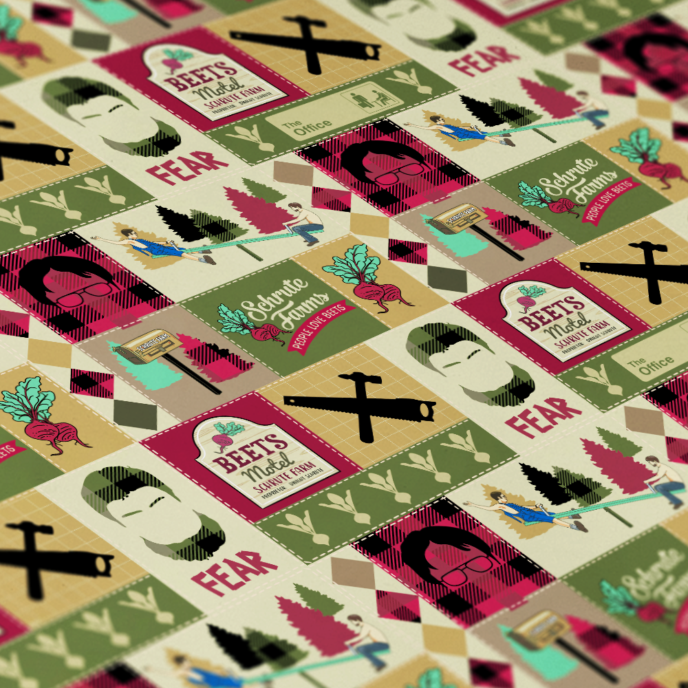 The Office Schrute Farms Satin Wrapping Paper