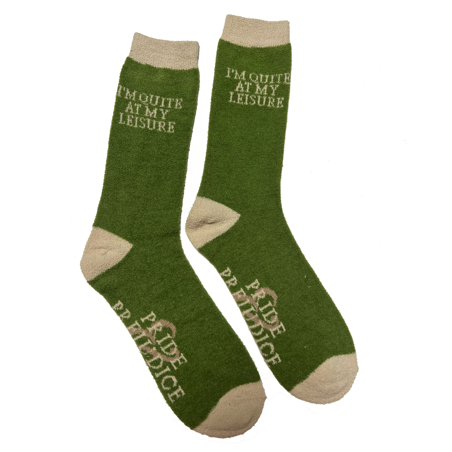 Pride & Prejudice "I'm Quite at My Leisure" Fuzzy Socks