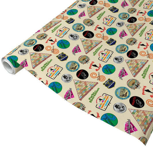 Parks and Recreation Pawnee Mashup Wrapping Paper