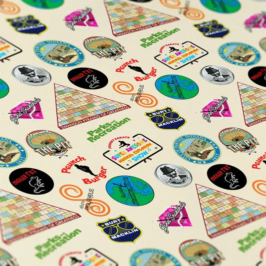 Parks and Recreation Pawnee Mashup Wrapping Paper