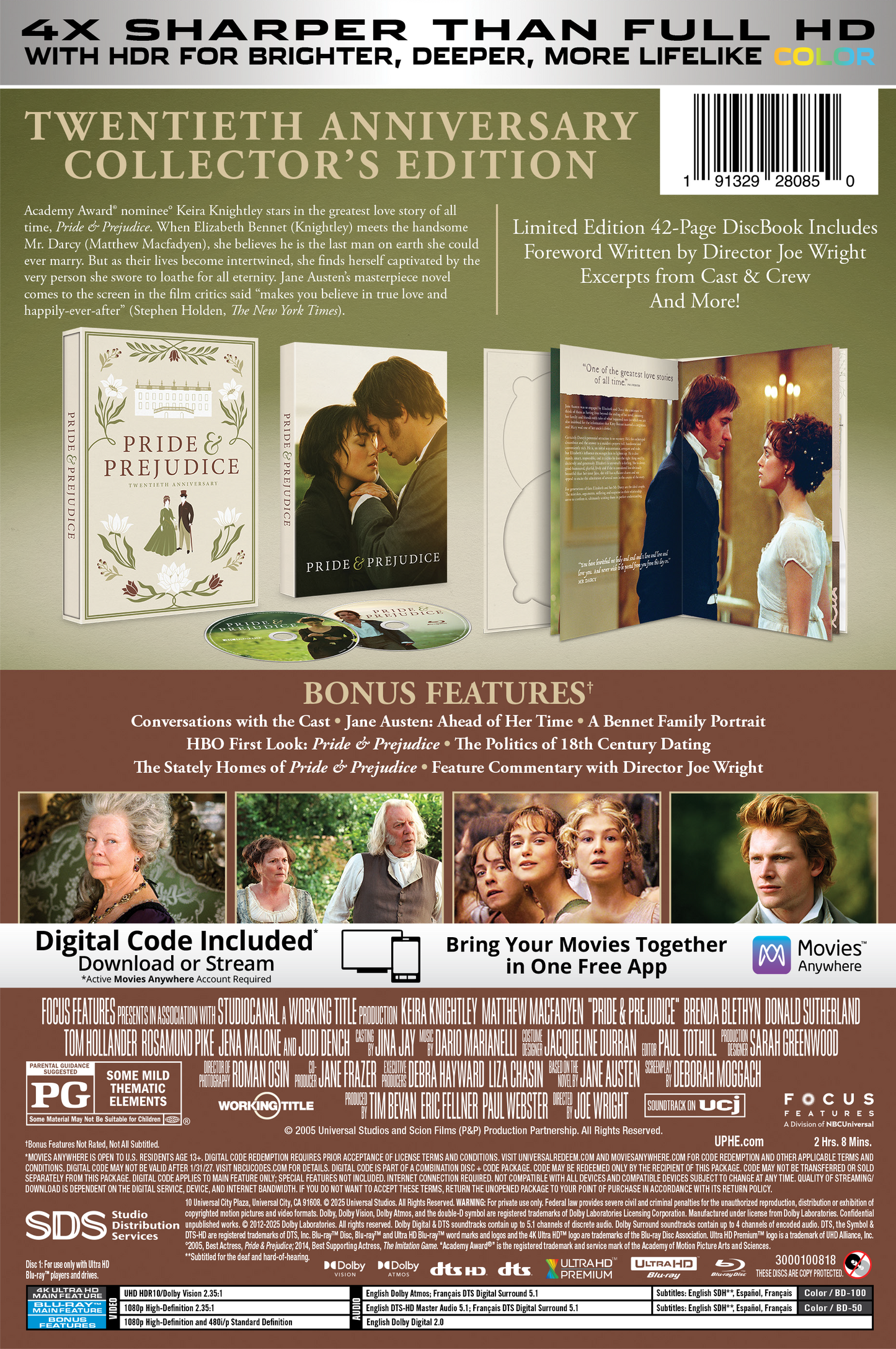 Pride & Prejudice - 20th Anniversary Collector's Edition (4K Ultra HD + Blu-ray + Digital)