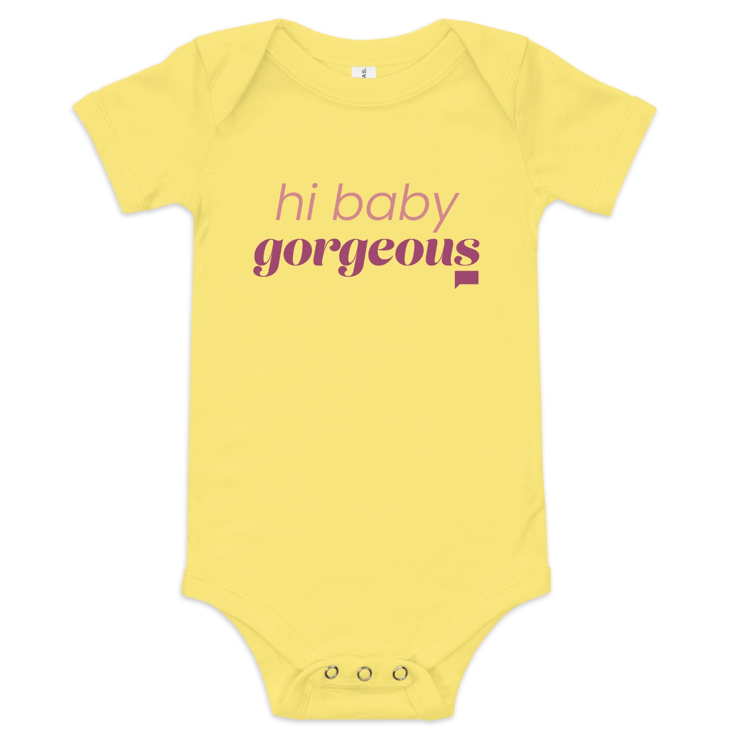 The Real Housewives of Salt Lake City Hi Baby Gorgeous Baby Bodysuit Yellow