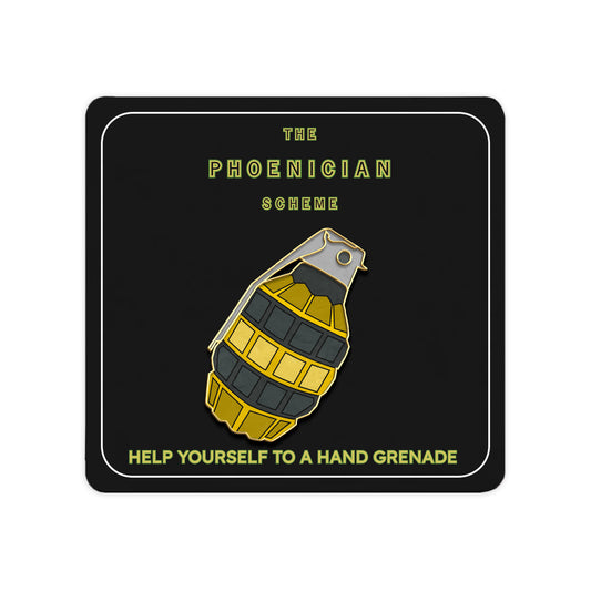 The Phoenician Scheme Hand Grenade Pin Yellow/Black