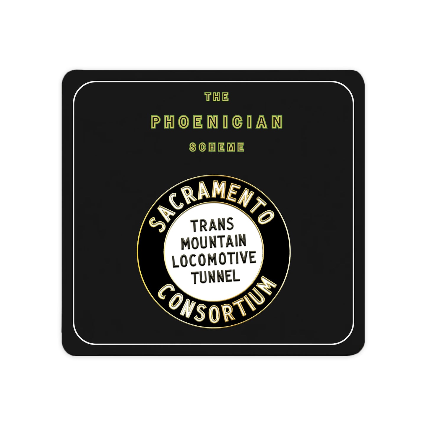 The Phoenician Scheme Sacramento Consortium Pin Black/white