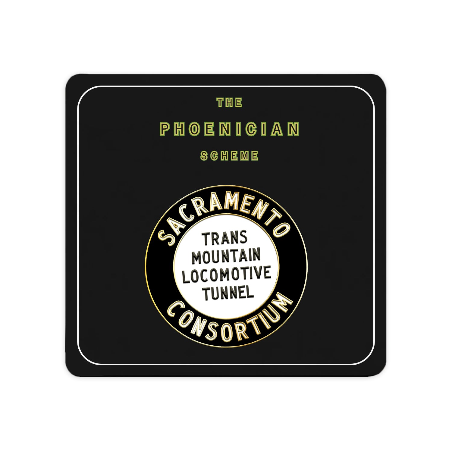 The Phoenician Scheme Sacramento Consortium Pin Black/white