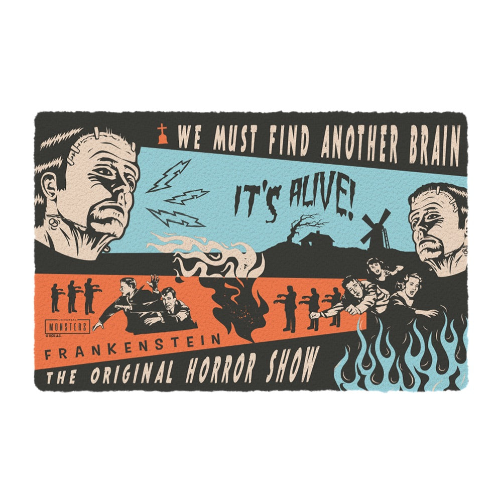 Universal Monsters Frankenstein It's Alive Doormat White