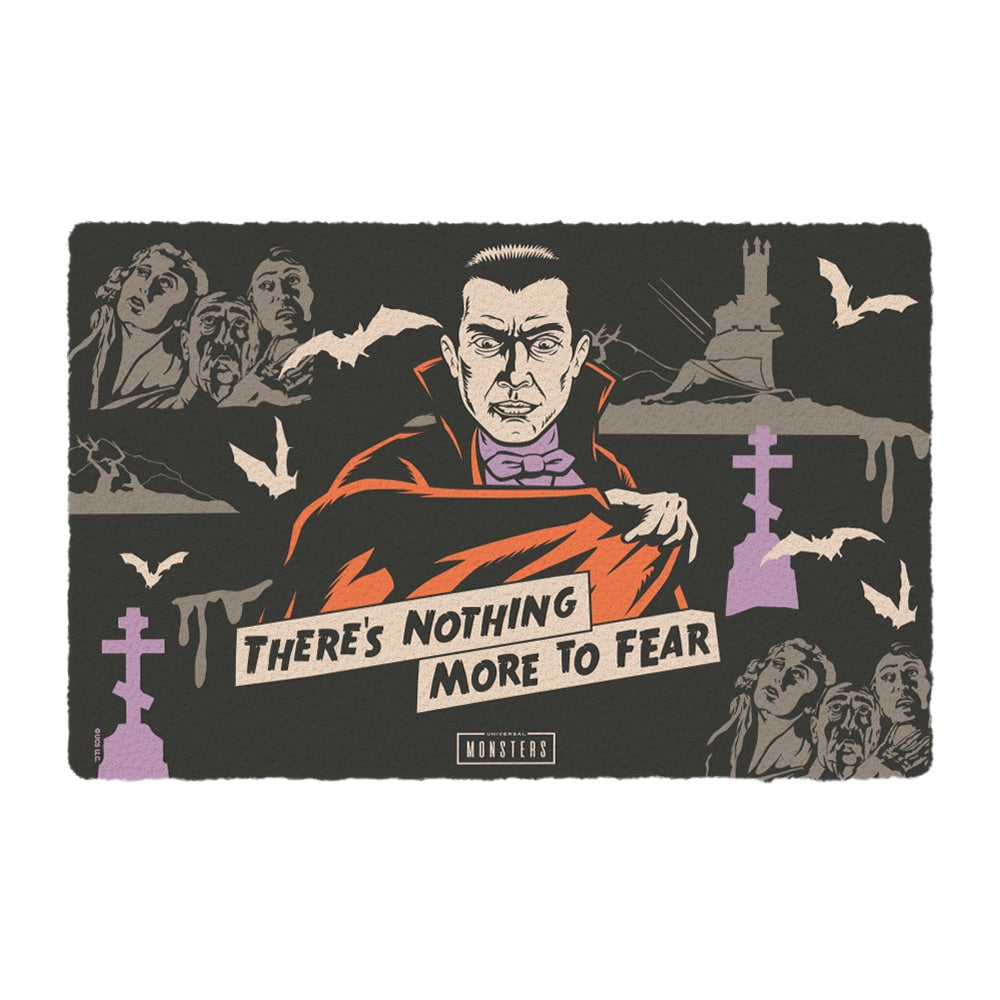 Universal Monsters Dracula Nothing More To Fear Doormat White