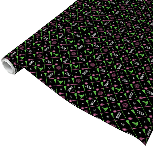 Wicked Pink & Green Satin Gift Wrap