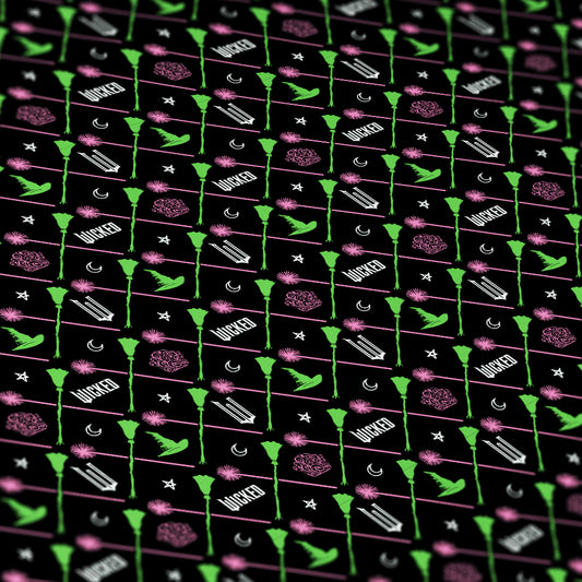 Wicked Pink & Green Satin Gift Wrap