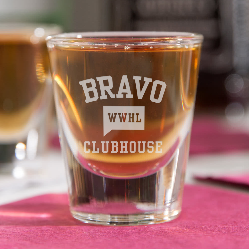 Watch What Happens Live with Andy Cohen Clubhouse Engraved Shot Glass