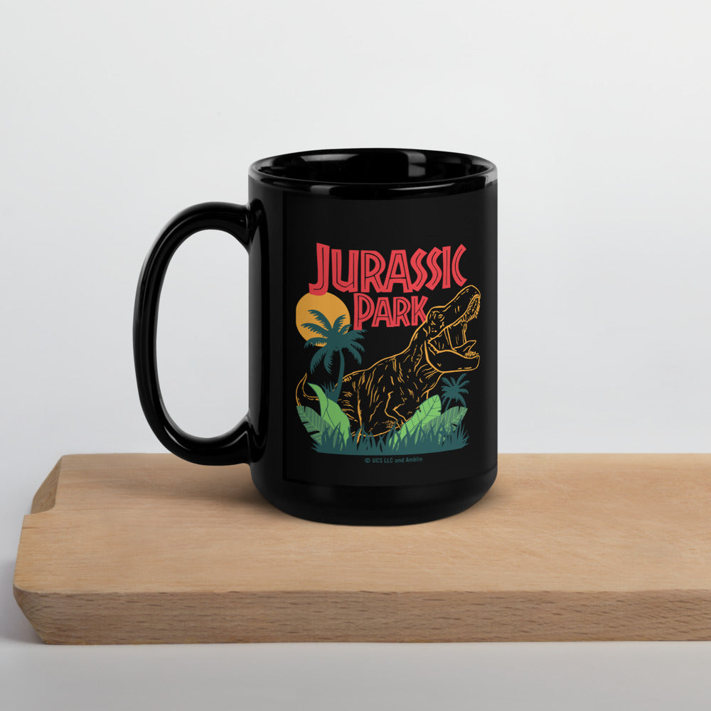 Jurassic Park Jungle Black Mug